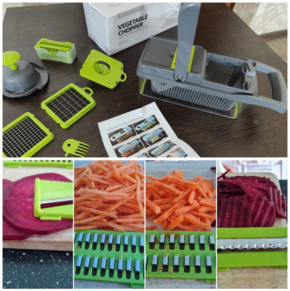 15-In-1 Vegetable Fruit Chopper Cutter Food Onion Veggie Dicer Slicer Kitchen