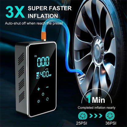 Car Mounted Inflation Pump, Wireless Digital Display, Intelligent Inflation Pump, Touch Screen, Inflation Pump, Tire Inflation Pump, Handheld Tire Pump Smart One-Click Car Automobile