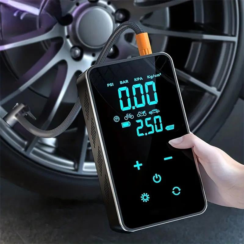 Car Mounted Inflation Pump, Wireless Digital Display, Intelligent Inflation Pump, Touch Screen, Inflation Pump, Tire Inflation Pump, Handheld Tire Pump Smart One-Click Car Automobile